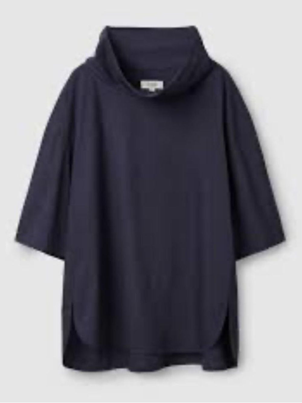 COS Navy Funnel Neck Oversized Sweater